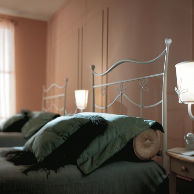 Bed with wrought iron headboard Letto Dolly