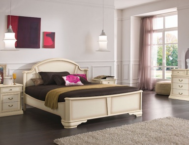 Double bed on figured legs Favero