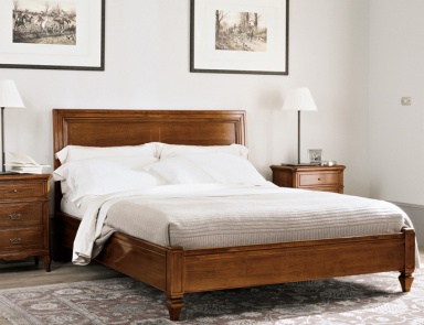 Double bed on a frame of solid poplar 4185, Bruno Piombini