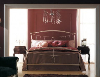 Bed with wrought iron headboard Letto Morfeo - Millenotti - Corte Zari