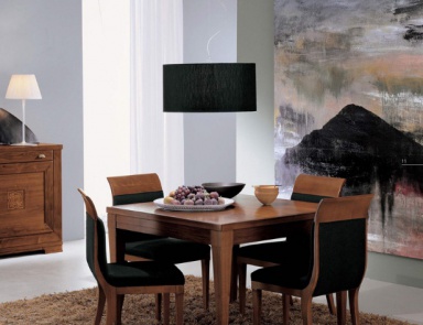 Dining table sliding on a frame of beech 8032, Bruno Piombini