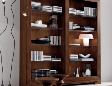 Showcase on a frame of solid beech 8062L / 8062V, Bruno Piombini