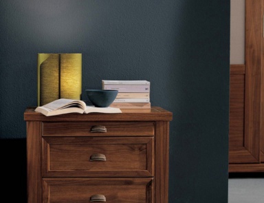 Bedside table bedside with drawers, Bruno Piombini