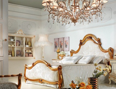 Bedroom with a frame made of wood poplar or Tulip tree Eos 34, Antonelli Moravio