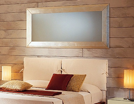 A Rectangular Wall Mirror In A Wooden Frame Foglia Berloni Luxury Furniture Mr