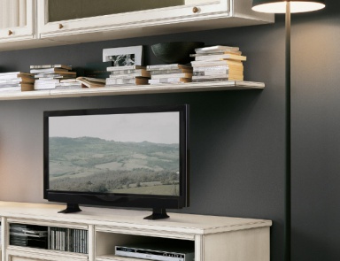 Storage system modular on a frame of solid wood veneer Comp 60, Bruno Piombini