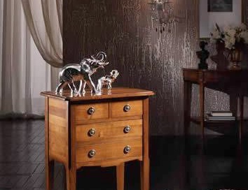 A chest of drawers with body in solid wood and wood veneer finish wood Comp21, Arcari