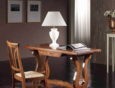 Desk body is made of solid wood and wood veneer finish wood Comp24, Arcari