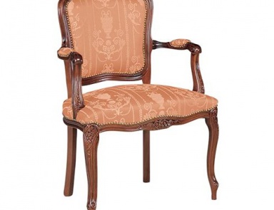 Chair with body in solid wood and upholstery made of textile fabric LXV 23, Arcari