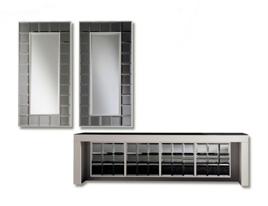 A Cabinet with a frame made of solid wood, Diamond, Rattan Wood