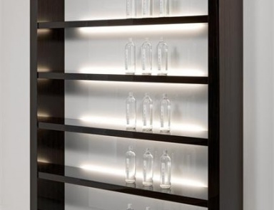 Rack with wooden frame and back panel made of glass Avantgarde, Reflex Angelo