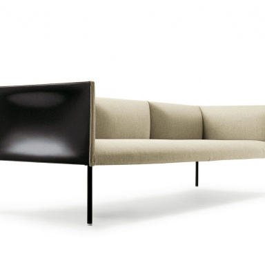 Sofa Upholstered In Leather Or Fabric Hollow, B&B Italia - Luxury ...