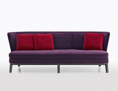 The sofa on the frame of metal upholstered in leather or fabric Febo, B&B Italia