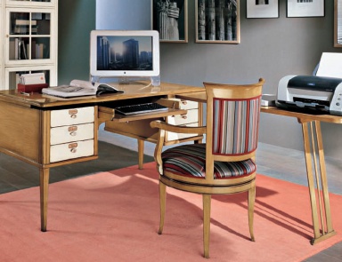 Armchair upholstered in fabric or leather C639, Bizzotto