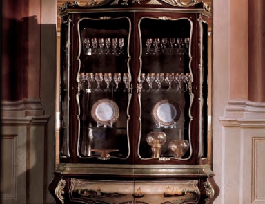 Showcase with hinged doors and drawers, Bakokko