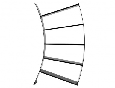 Bookcase with frame in anodised aluminium Virgo, Driade