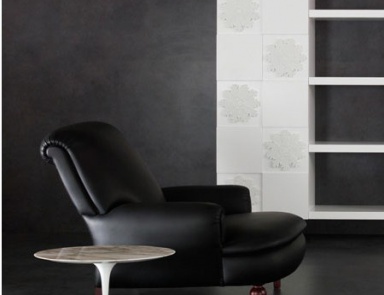 Leather chair with high back - Capo D' Opera