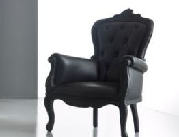 Leather chair with high back - Capo D' Opera