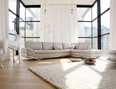 The sofa is modular, Intervalle - Roche Bobois