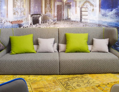 The sofa is modular, Egos - Roche Bobois