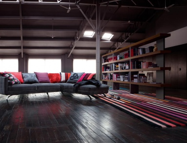The sofa is modular, In-Love - Roche Bobois