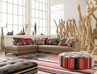 The sofa is modular, Kansai - Roche Bobois