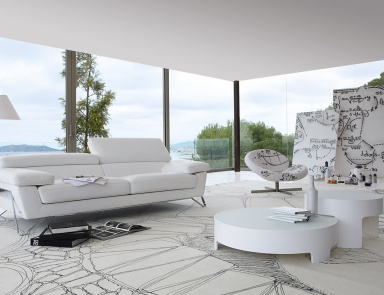 The sofa is modular, Theoris - Roche Bobois