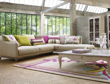 The sofa is modular, Ylang - Roche Bobois