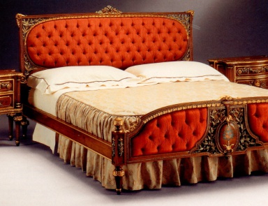 Bed with painted medallion, Meroni Francesco