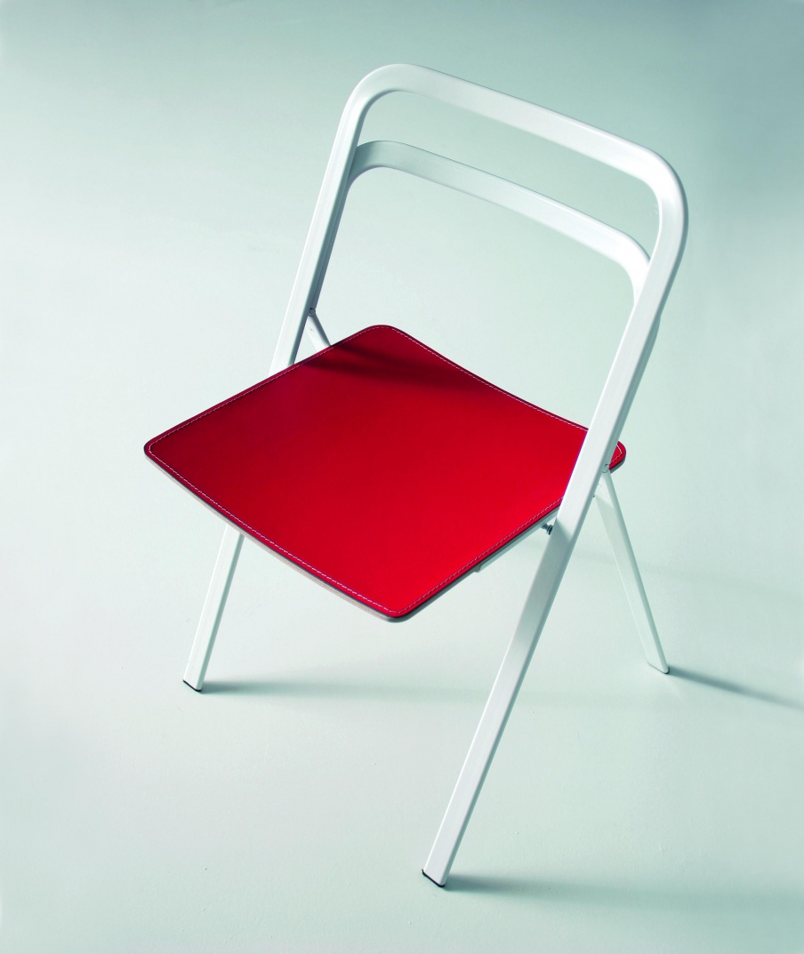 Clio folding chair on a metal frame, Cattelan Italia - Luxury furniture MR