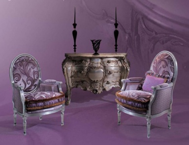 Armchair with a curved backrest, New York - Caspani Tino