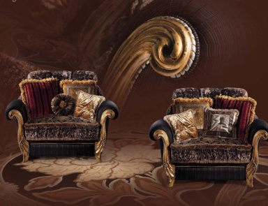 Armchair in fabric, Murano - Caspani Tino