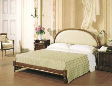 Bed with upholstered headboard, Rossini - Caspani Tino