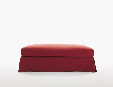 Sofa double on a frame of aluminum upholstered in leather or fabric Simplex, B&B Italia