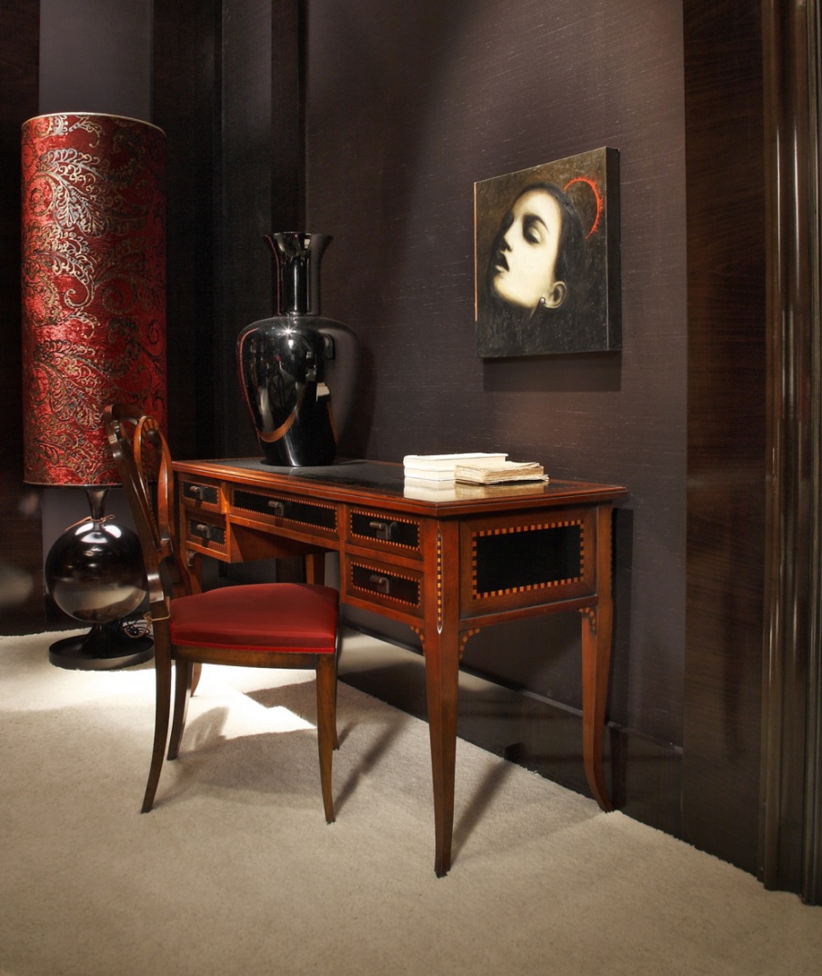 Writing Desk Made From Solid Cherry And Walnut Annibale Colombo