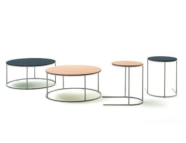 Coffee table with frame in steel and table top of MDF Solferino, Arflex