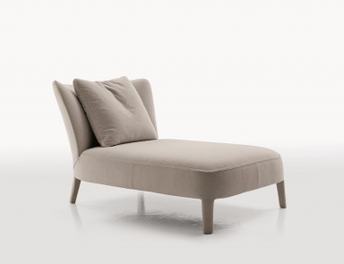 The bed on the frame made of metal covered with a cloth Febo, B&B Italia