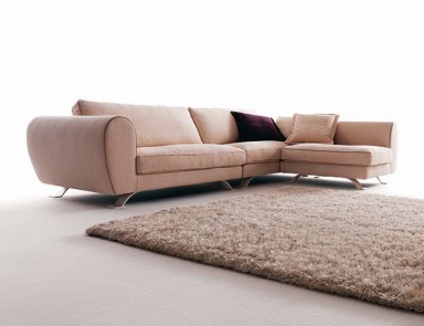 Sofa sectional upholstered leather or fabric, Ponte Vecchio, Bosal