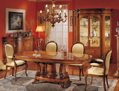 Dining table with oval tabletop, Gasperini