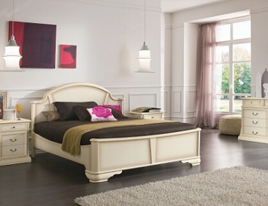 Double bed Via Veneto Avorio, Favero