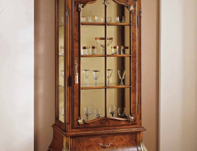 Showcase with a frame made of natural wood, Scappini & C