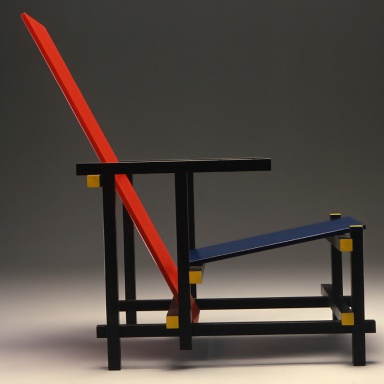 Chair 635 RED AND BLUE