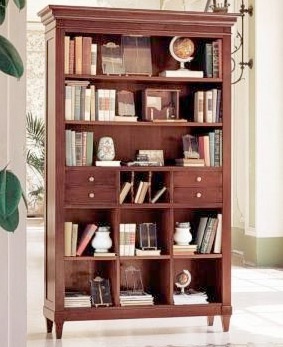 Bookcase solid walnut C713, Aldo Moletta