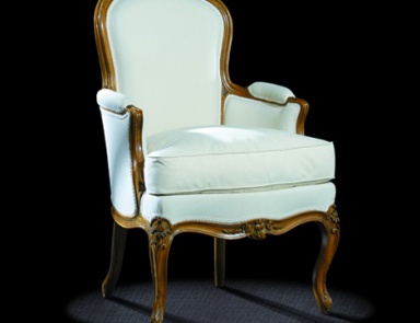 Armchair with a curved backrest, Massant