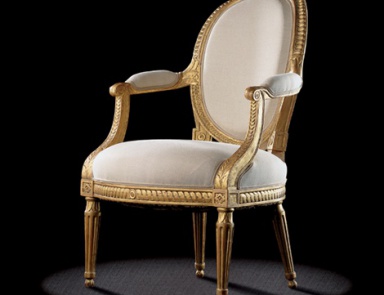 Armchair with a curved backrest, Massant