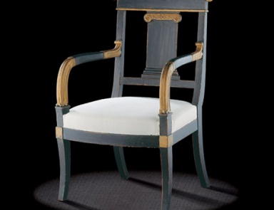 Chair with hard armrests, Massant