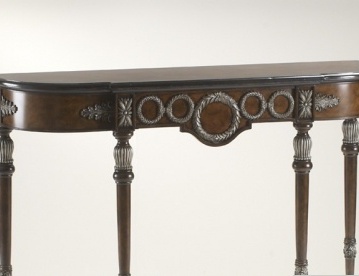 The console is made of wood, Dialma Brown