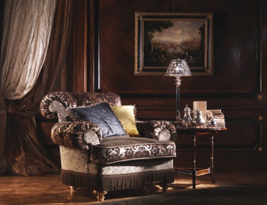 Chair with rounded armrests, Palmobili