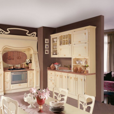 Kitchen (kitchen set) Rubino lacquered