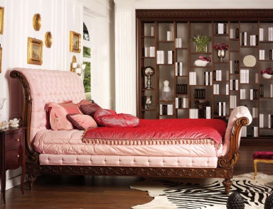 Bed with quilted headboard and footboard factory Asnaghi Interiors